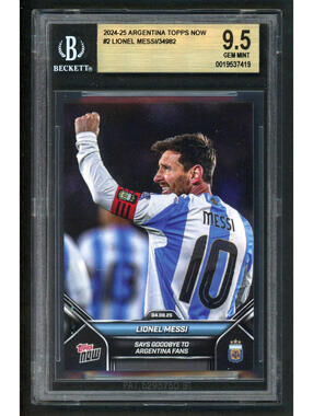 2025 Topps Now  #002- Lionel Messi  Argentina  BGS 9.5 Gem Mint
